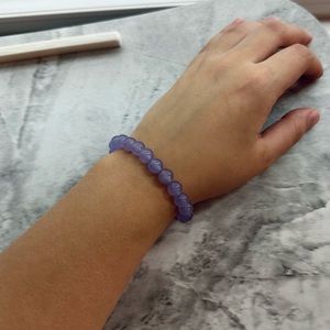 Purple Jade Stone (sale!) Stretchy Bracelet - 8 mm